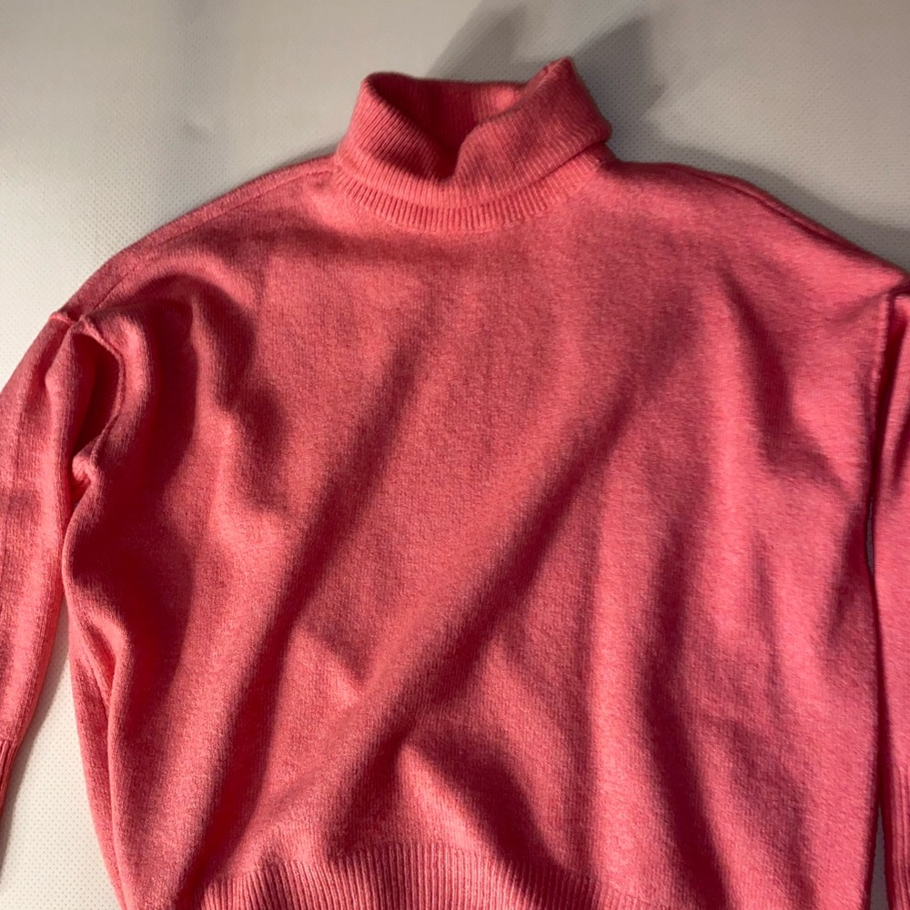 Pink turtle neck sweater